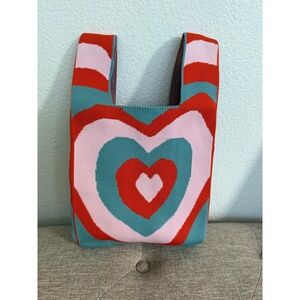 Knit Heart Bag